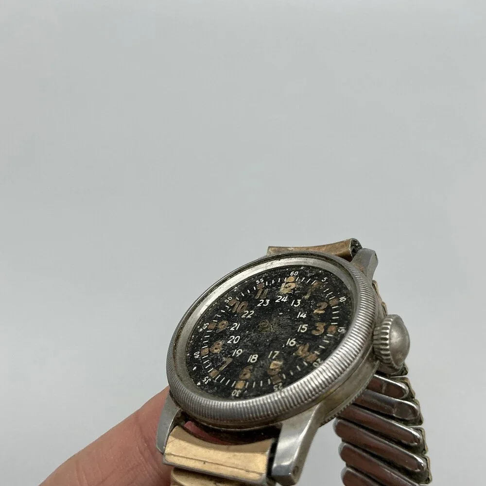 Vintage Waltham Type A-17 Military Mens Watch 31mm Manual For Parts Not Running